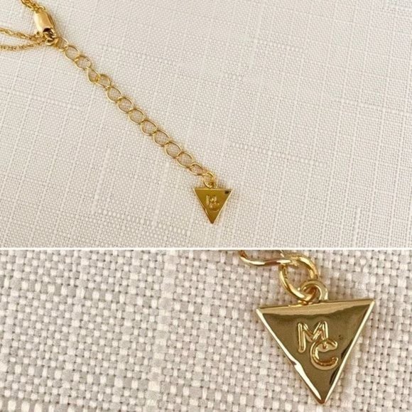 Michelle Campbell New Pendant Necklace 14K Gold Genuine Lapis Stone Inlay - Picture 6 of 9